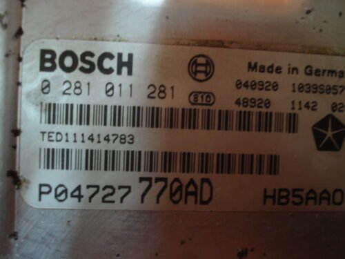 Centralita del motor Chrysler Voyager 0281011281 P04727770AD