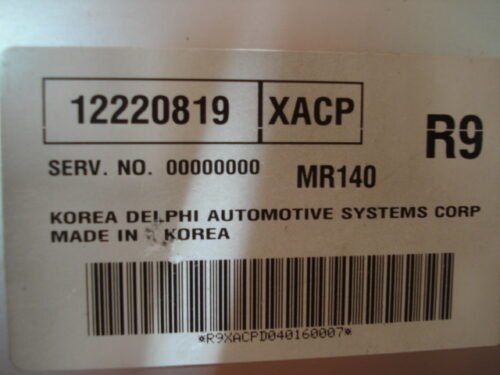 Centralita del motor Chevrolet DAEWOO 12220819 XACP MR140 R9
