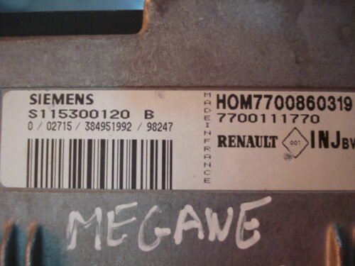 Centralita del motor RENAULT S115300120B HOM7700860319 7700111770