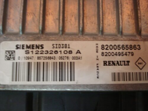 Centralita del motor RENAULT S122326108A 8200565863 8200495479 SID301