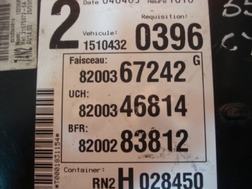 BCM RENAULT LAGUNA 8200367242 8200346814 8200283812