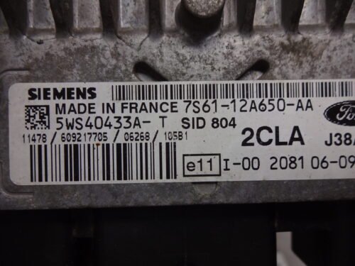 Centralita Ford Fiesta SID804 5WS40433A-T 5WS40433AT 7S6112A650AA 7S61-12A650-AA