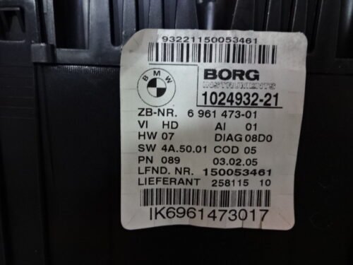 Cuadro de instrumentos BMW 1 E87 696147301 6.961473-01 1024932-21