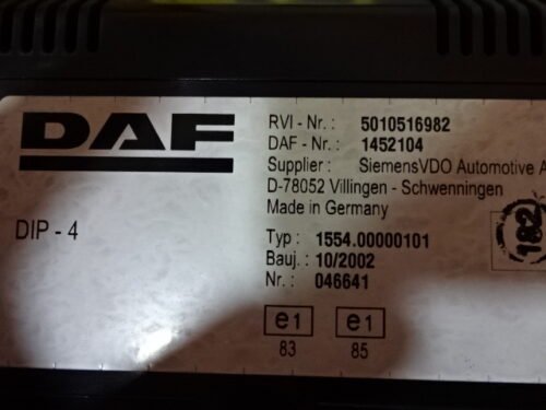 Cuadro de instrumentos DAF 5010516982 1452104 155400000101