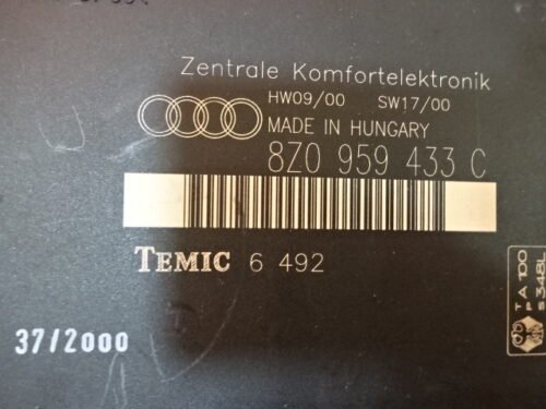 Controlador Confort Audi A2 8ZO959433C 8Z0959433C 8Z0 959 433 C TEMIC 00006492B3