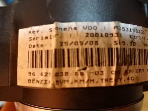 Cuadro de instrumentos Peugeot 207 9662903880