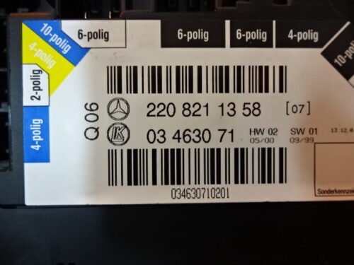Ajuste de los asientos Mercedes-Benz S500 S600 2208211358 03463071