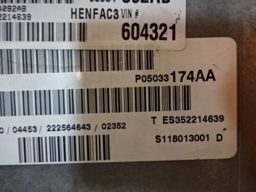 Centralita CHRYSLER PT P05034092AB 05034092AB P05033174AA S118013001D