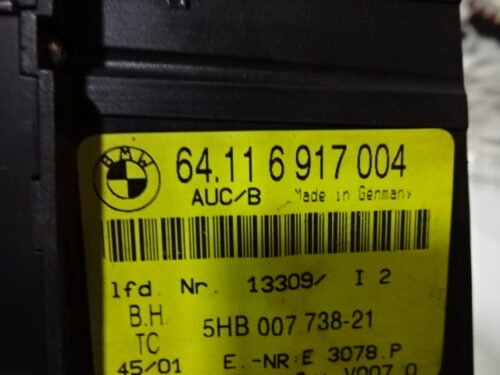 Clima panel de control  Bmw E46 64.116917004 64116917004 5HB007738-21