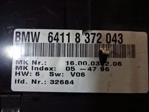 Clima panel de control  BMW  E38 64118372043 6411 8372043