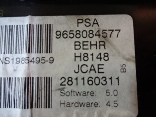 Clima panel de control  CITROEN C4 9658084577 281160311