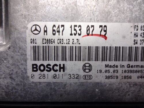 Centralita del motor Mercedes W211 E270 A6471530779 0281011332