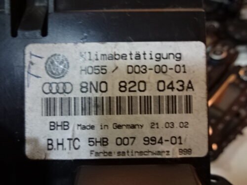 Clima panel de control AUDI TT 8N0820043A 8NO820043A 5HB007994-01