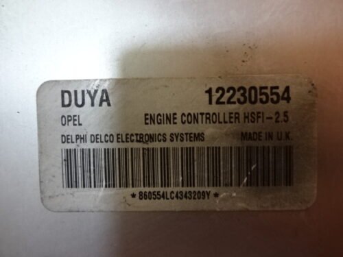 Centralita Opel Astra Zafira Vectra DELPHI DELCO DUYA 12230554 HSFI-2.5