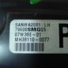 Clima panel de control  HONDA CIVIC 79600SMGG5 07W38E-01 MH38110-0077