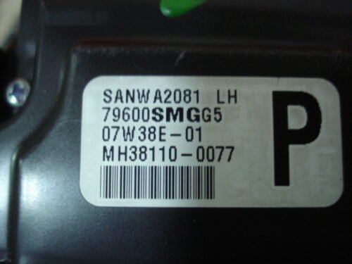 Clima panel de control  HONDA CIVIC 79600SMGG5 07W38E-01 MH38110-0077
