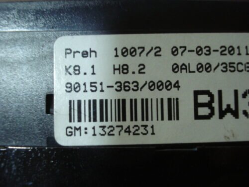 Clima panel de control  Opel Astra 13274231 13274231BW3 90151-363