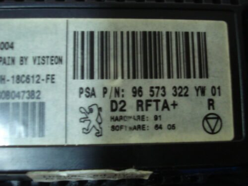 Clima panel de control  Citroen C5 96573322YW 96470287XT 96512442XT