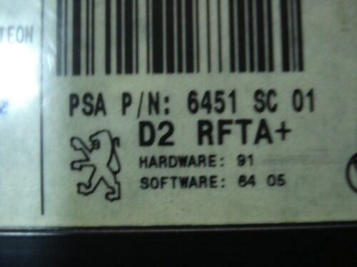 Clima panel de control PEUGEOT 6451SC01 D2 RFTA FJXB09EF49 96469958XT 96470290XT