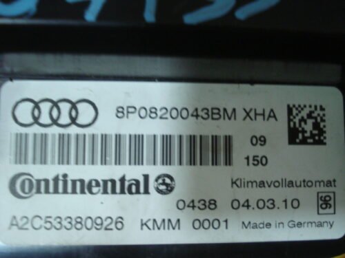 Clima panel de control AUDI A3 8P0820043BM A2C53380926
