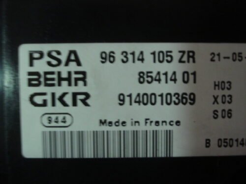 Clima panel de control  PEUGEOT CITROEN 96314105ZR 9140010369