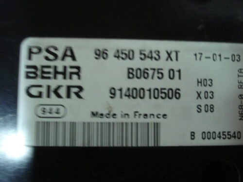Clima panel de control  PEUGEOT CITROEN 96450543XT 9140010506