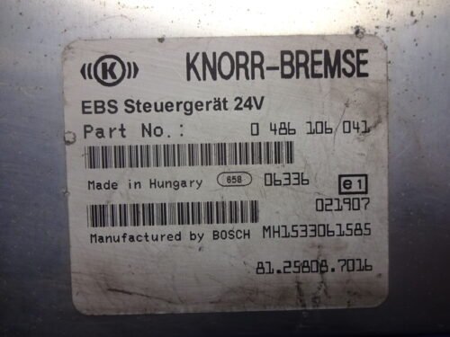 EBS Centralita KNORR-BREMSE MAN 81258087016 0486106041
