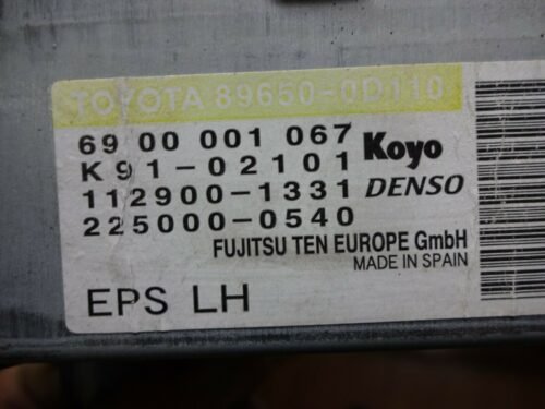 Control de dirección asistida Toyota Yaris 896500D110 89650-0D110 6900001067 112900-1331