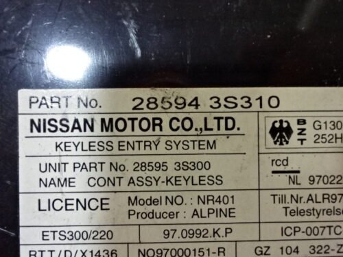 Controlador Nissan King Cab 285943S310 28594 3S310 285953S300 28595 3S300
