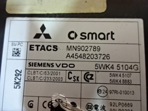 Caja de fusibles Smart Forfour MN902789 MN902450 A4548203726 5WK45104G