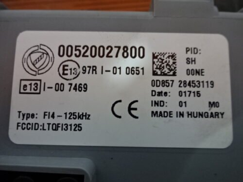 Caja de fusibles FIAT ALFA ROMEO 520027800 00520027800 FI4-125KHZ 28453119
