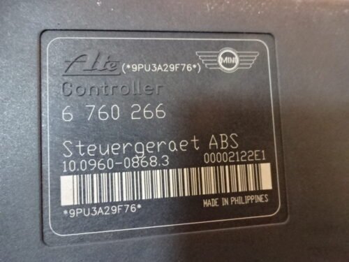 ABS Mini Cooper 34516760265 34.51-6760265 6760266 10096008683 10020600804