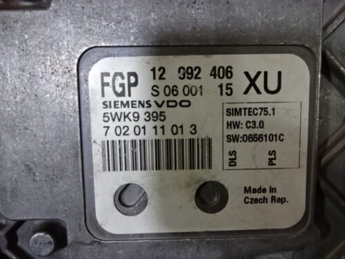 Centralita del motor Opel 12992406XU 12992406 XU S0600115 5WK9395