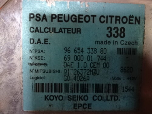 9665433880 6900001744 Dirección asistida Calculateur PSA CITROEN Peugeot 9665433880 6900001744