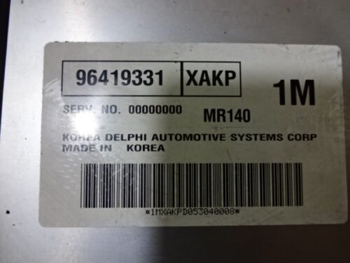 Centralita del motor CHEVROLET DAEWOO 96419331 XAKP 96419331XAKP