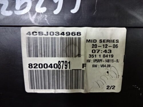 Cuadro de instrumentos RENAULT MEGANE 8200408791F 8200408791-F 4CBJ034968