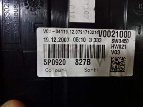 Cuadro de instrumentos SEAT ALTEA 5P0920827B V0021000 5PO920827B