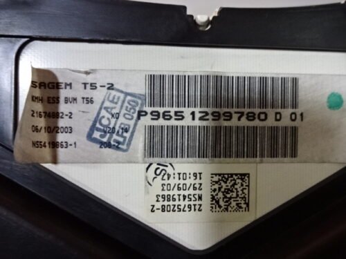 Cuadro de instrumentos PEUGEOT 307 9651299780 P9651299780  P9651299780D