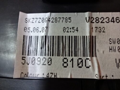 Cuadro de instrumentos Skoda 5J0920810C A2C53111440