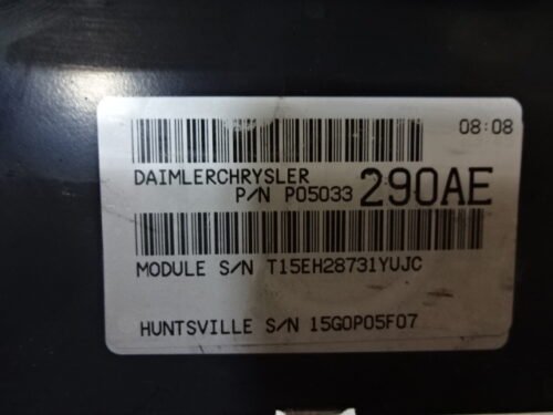Centralita del motor Chrysler PT Cruiser P05033290AE 15G0P05F07 P05033 290AE