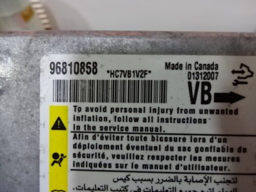 Airbag Centralita Opel 96810868 VB 96810868VB 01312007