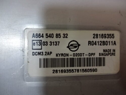 Centralita del motor SSANGYONG Kyron A6645408532 R0412B011A A664 540 85 32
