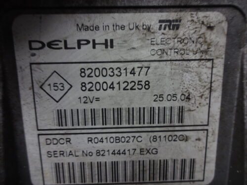 Centralita del motor Renault Cilo R0410B027C 8200331477 8200412258