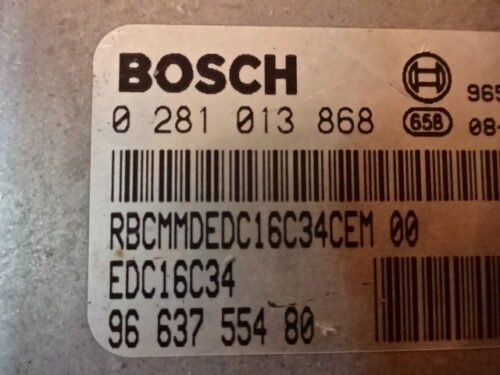 Centralita del motor CITROEN Peugeot 207 0281013868 9663755480 EDC16C34