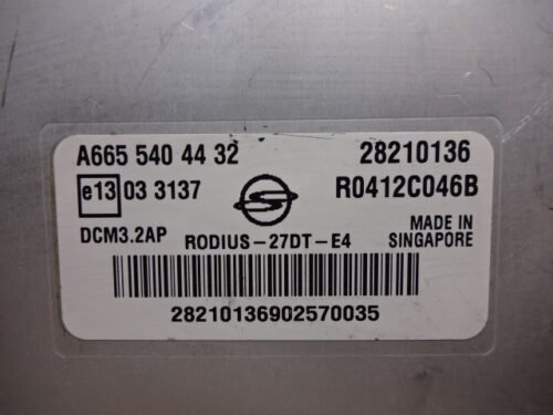 Centralita del motor SSANGYONG R0412C046B A6655404432