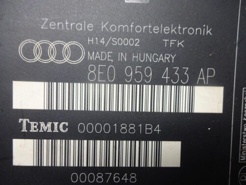 8E0959433AP Modulo Electrónico Confort Audi A4 8E0959433AP 8EO959433AP 00001881B4