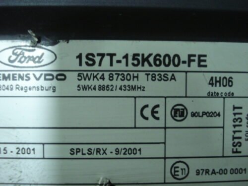 Controlador Confort FORD FOCUS 1S7T15K600FE 5WK48730H 1S7T-15K600-FE