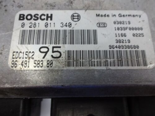Centralita del motor Peugeot Citroën Bosch 9649158380 0281011340