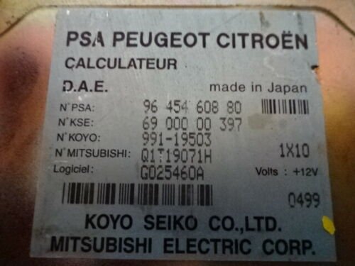 Control de dirección asistida Citroen Peugeot 9645460880 6900000397 G025460A