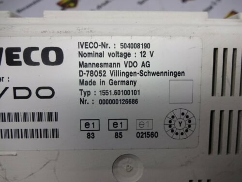 Cuadro de instrumentos Iveco Daily 504008190 VDO 155160100101 1551.60100101
